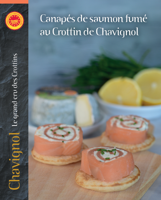Destination Grand Sancerroi_Canapés de saumon fumé au Crottin de Chavignol