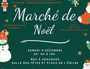 Green Illustrated Christmas Market Poster – 1