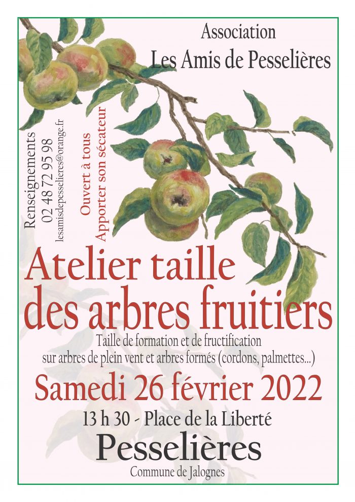 Affiche Atelier Taille fruitiers 2022