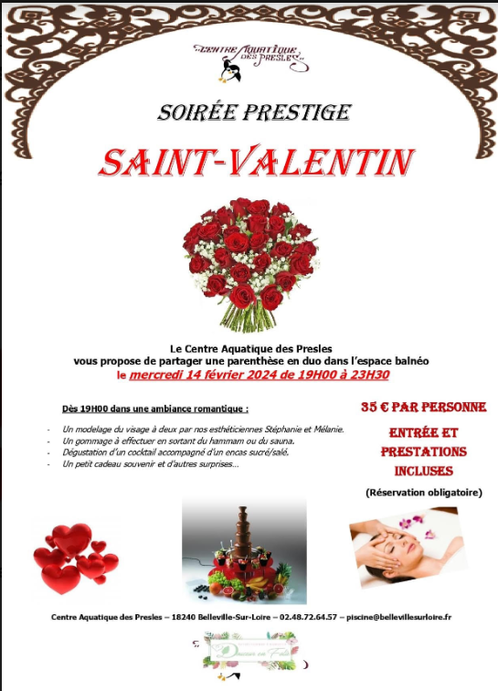 Soirée prestige Saint-Valentin 14 02 2024