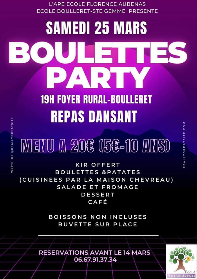 flyer Boulettes party